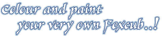 Colour and paint your very own foxcub ...!