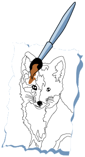 foxcubs paint outline foxcub