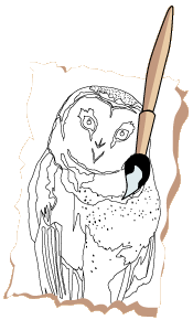 preschool paint outline owl